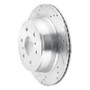 R1 07-20 Cadillac Escalade EXT Rear Left Drilled & Slotted Silver Brake Rotor