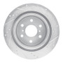 R1 07-20 Cadillac Escalade EXT Rear Left Drilled & Slotted Silver Brake Rotor