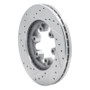R1 04-08 Chevrolet Colorado Front Right Drilled & Slotted Silver Brake Rotor