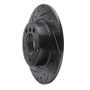 R1 2013-2016 Mini Cooper Paceman Rear Left Drilled & Slotted Black Brake Rotor
