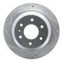 R1 02-09 Buick Rainier Rear Left Drilled & Slotted Silver Brake Rotor