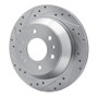 R1 02-09 Buick Rainier Rear Left Drilled & Slotted Silver Brake Rotor