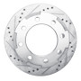 R1 01-10 Chevrolet Express 3500 Rear Left Drilled & Slotted Silver Brake Rotor