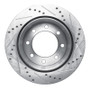 R1 01-10 Chevrolet Express 3500 Rear Left Drilled & Slotted Silver Brake Rotor