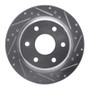 R1 00-14 Cadillac Escalade Rear Right Drilled & Slotted Silver Brake Rotor