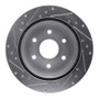 R1 00-14 Cadillac Escalade Rear Right Drilled & Slotted Silver Brake Rotor