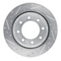 R1 99-25 Chevrolet Express 3500 Rear Right Drilled & Slotted Silver Brake Rotor