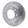 R1 99-25 Chevrolet Suburban 2500 Rear Left Drilled & Slotted Silver Brake Rotor