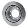 R1 99-25 Chevrolet Suburban 2500 Rear Left Drilled & Slotted Silver Brake Rotor