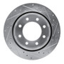 R1 99-25 Chevrolet Suburban 2500 Rear Left Drilled & Slotted Silver Brake Rotor