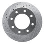 R1 99-20 Cadillac DeVille Front Left Drilled & Slotted Silver Brake Rotor