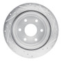 R1 99-07 Chevrolet AVALANCHE 1500 Rear Left Drilled & Slotted Silver Brake Rotor