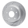 R1 98-05 Chevrolet Blazer Rear Left Drilled & Slotted Silver Brake Rotor