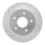 R1 97-05 Chevrolet S10 Rear Left Drilled & Slotted Silver Brake Rotor