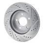 R1 02-07 Chevrolet Equinox Front Left Drilled & Slotted Silver Brake Rotor