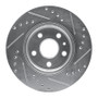 R1 11-23 Chevrolet Bolt EV Front Left Drilled & Slotted Silver Brake Rotor