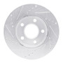 R1 97-05 Chevrolet Classic Front Right Drilled & Slotted Silver Brake Rotor