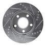 R1 97-05 Chevrolet Malibu Front Left Drilled & Slotted Silver Brake Rotor