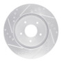 R1 63-82 Chevrolet Corvette Front Right Drilled & Slotted Silver Brake Rotor