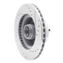R1 67-74 Buick Apollo Front Left Drilled & Slotted Silver Brake Rotor