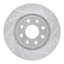 R1 04-17 Chevrolet AVEO (USA/Canada) Front Right Drilled & Slotted Silver Brake Rotor