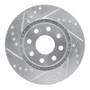 R1 04-17 Chevrolet AVEO (USA/Canada) Front Left Drilled & Slotted Silver Brake Rotor