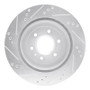R1 04-09 Cadillac SRX Rear Right Drilled & Slotted Silver Brake Rotor