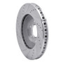 R1 04-09 Cadillac SRX Front Right Drilled & Slotted Silver Brake Rotor
