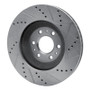 R1 04-09 Cadillac SRX Front Left Drilled & Slotted Silver Brake Rotor