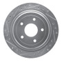 R1 97-13 Cadillac XLR Rear Left Drilled & Slotted Silver Brake Rotor