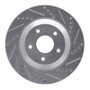 R1 97-09 Cadillac XLR Left Front Drilled & Slotted Silver Brake Rotor