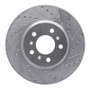 R1 06-16 Buick Lucerne Front Right Drilled & Slotted Silver Brake Rotor