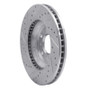 R1 06-16 Buick Lucerne Front Right Drilled & Slotted Silver Brake Rotor