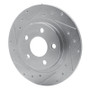 R1 98-05 Buick Park Avenue Rear Left Drilled & Slotted Silver Brake Rotor