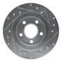 R1 98-05 Buick Park Avenue Rear Left Drilled & Slotted Silver Brake Rotor