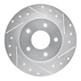 R1 94-99 Buick Regal Rear Right Drilled & Slotted Silver Brake Rotor