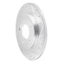R1 94-99 Buick Regal Rear Right Drilled & Slotted Silver Brake Rotor