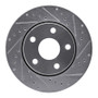 R1 07-18 Jeep Wrangler Front Right Drilled & Slotted Silver Brake Rotor