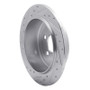 R1 07-12 Dodge Nitro Rear Right Drilled & Slotted Silver Brake Rotor