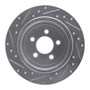 R1 07-12 Dodge Nitro Rear Right Drilled & Slotted Silver Brake Rotor