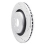 R1 06-10 Jeep Grand Cherokee Front Right Drilled & Slotted Silver Brake Rotor