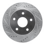 R1 02-24 Chrysler ASPEN Front Right Drilled & Slotted Silver Brake Rotor