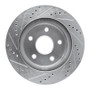 R1 02-24 Chrysler ASPEN Front Right Drilled & Slotted Silver Brake Rotor
