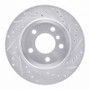 R1 07-19 BMW X6 Rear Right Drilled & Slotted Silver Brake Rotor