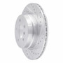 R1 07-19 BMW X6 Rear Right Drilled & Slotted Silver Brake Rotor