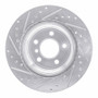 R1 07-19 BMW X6 Rear Right Drilled & Slotted Silver Brake Rotor