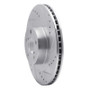 R1 01-08 Saab 9-2X Front Right Drilled & Slotted Silver Brake Rotor