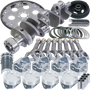Eagle Chevy 350 1Pc 3.750in Crank 5.700in I-Beam Rods 4.040in Pistons 168 Tooth FP Balanced Assembly