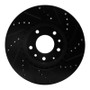 R1 04-08 Mazda RX-8 Front Left Drilled & Slotted Black Brake Rotor