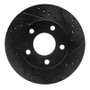 R1 75-80 Ford Granada Right Rear Drilled & Slotted Black Brake Rotor